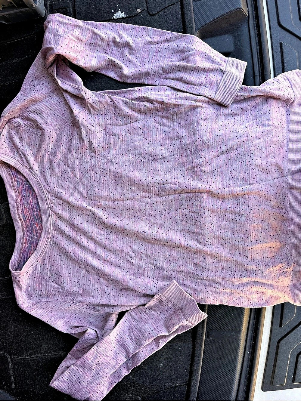 Lululemon size 6 Women's Long Sleeve Tee in Pink & Purple